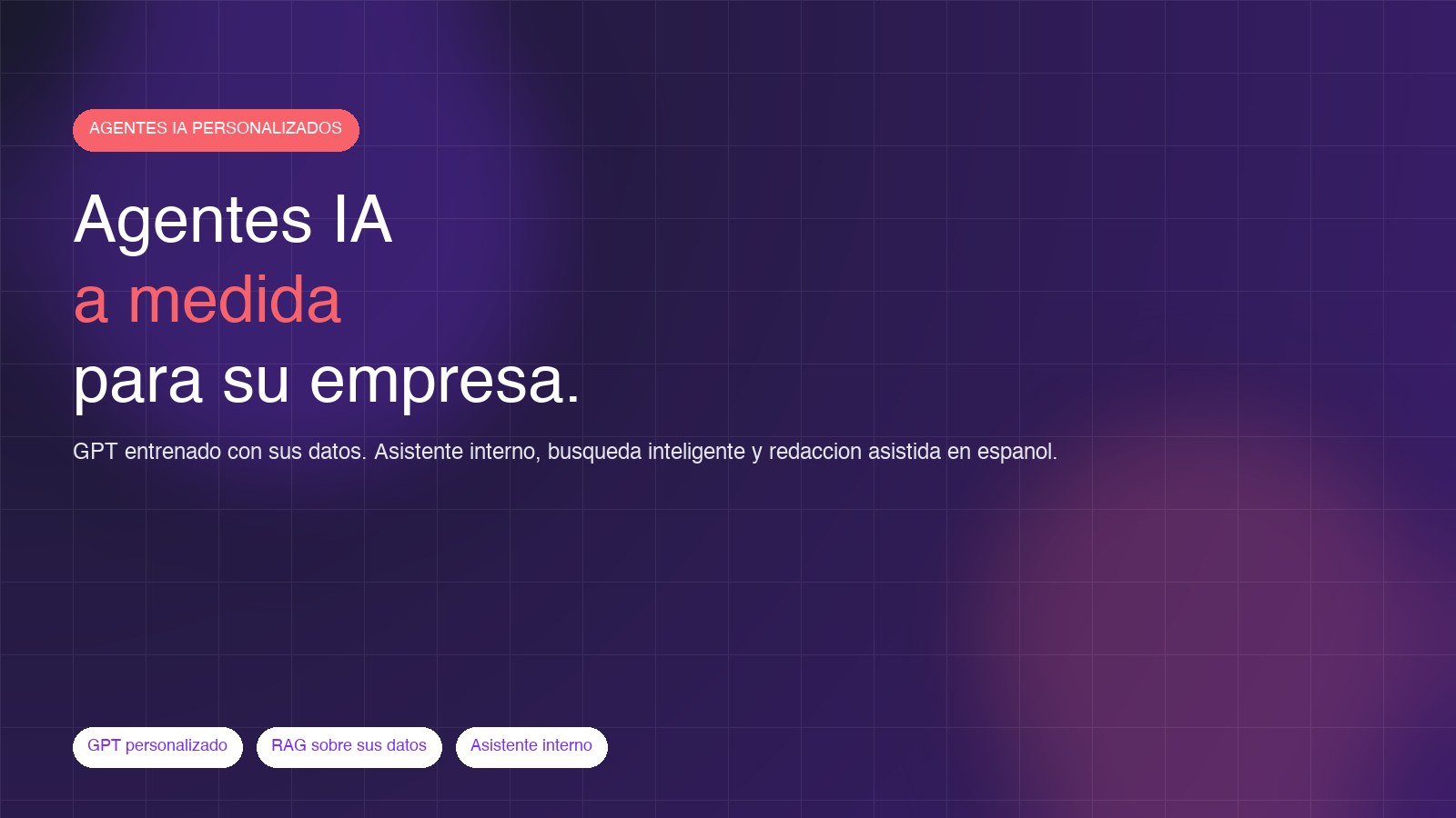 Agentes IA personalizados con RAG sobre datos de la empresa — Mentora Colombia