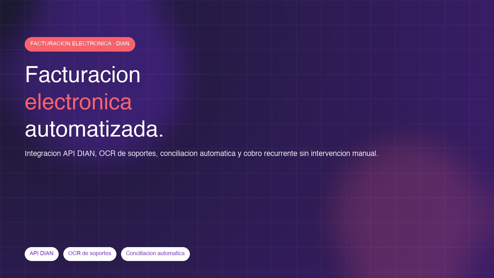Automatización de facturación electrónica e integración DIAN para pymes en Colombia — Mentora