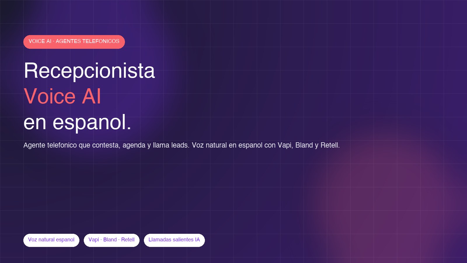 Voice AI y agentes telefónicos con IA en español neutro y paisa — Mentora Colombia