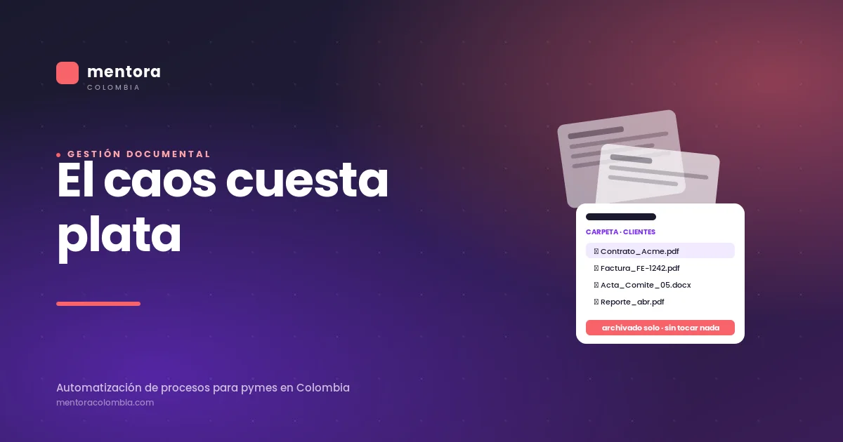 El caos de archivos sin organizar le está costando dinero: la solución que se queda funcionando sola
