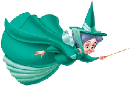 Hada madrina verde volando