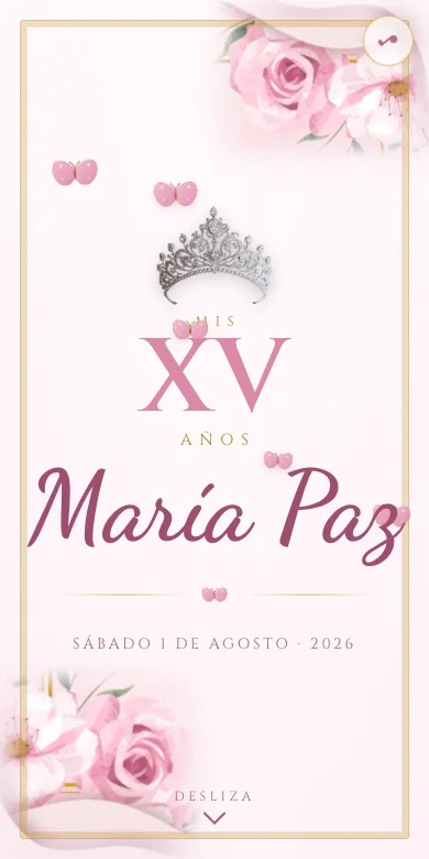 Invitación 100% personalizada hecha por Mentora